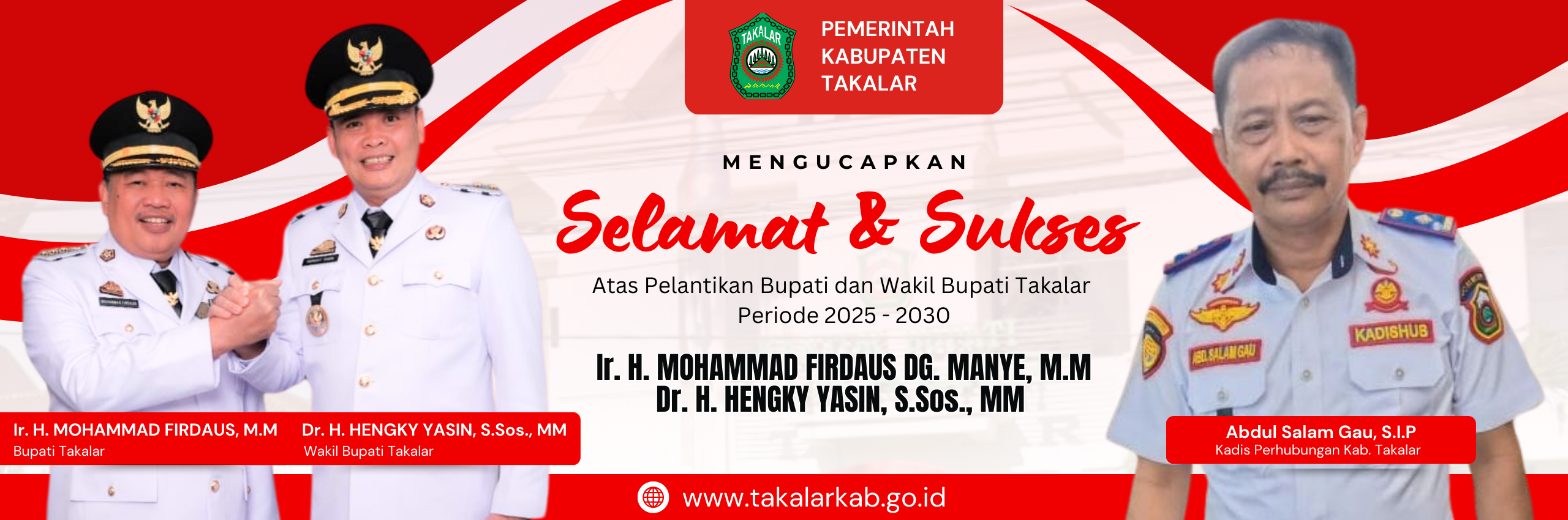 Pelantikan Bupati dan Wakil Bupati Takalar Periode 2025-2030