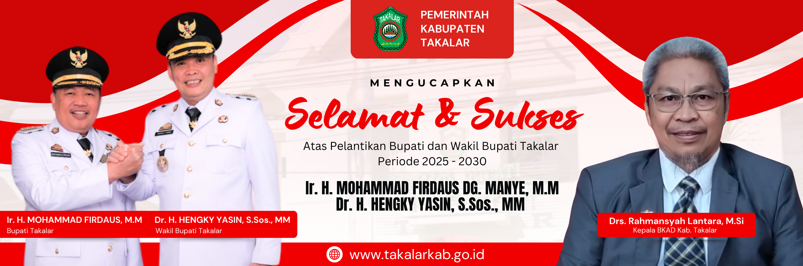 Pelantikan Bupati dan Wakil Bupati Takalar Periode 2025-2030