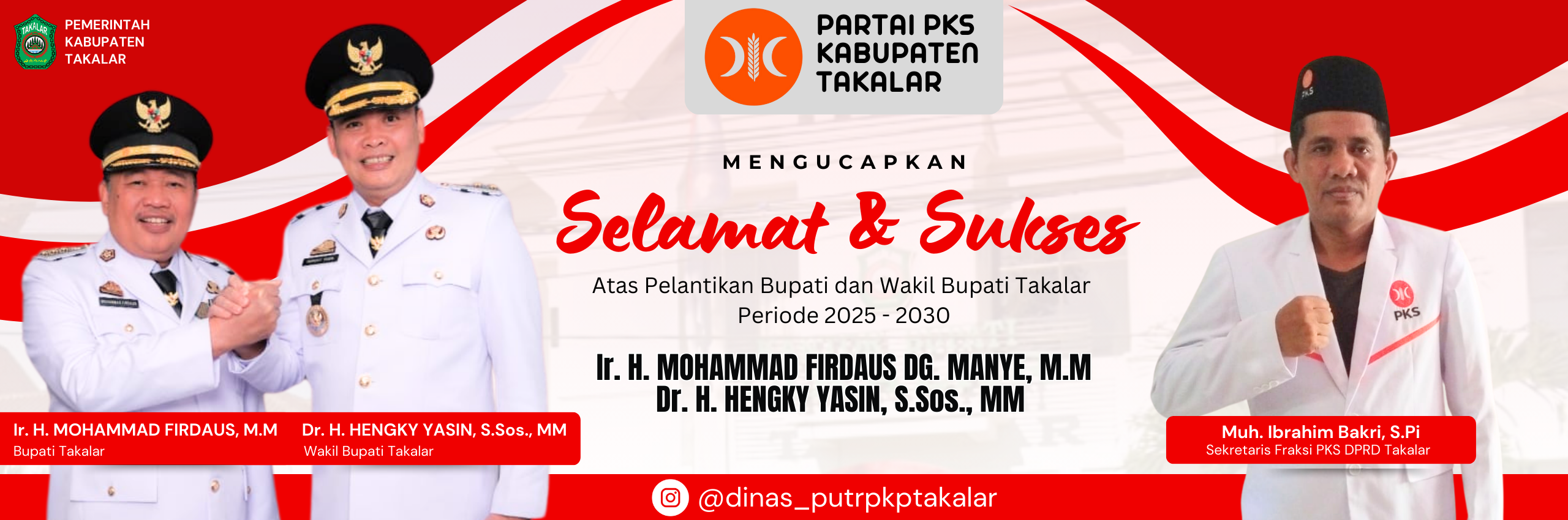 Pelantikan Bupati dan Wakil Bupati Takalar Periode 2025-2030