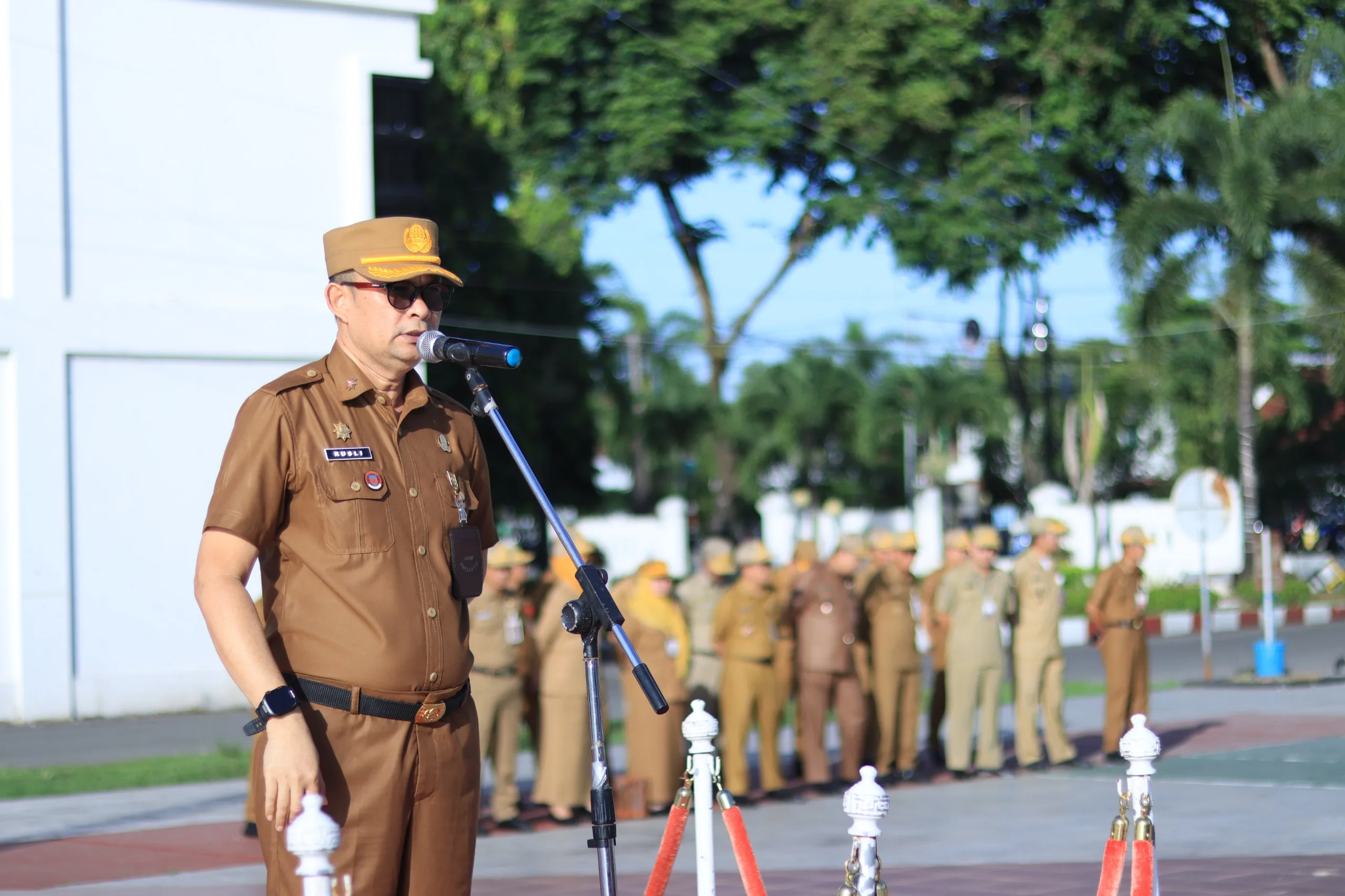 Pimpin Apel Gabungan Lingkup Pemkab Takalar, Drs Muhammad Rusli MM Tekankan Kesiapan Hadapi Pemeriksaan