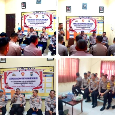 Tingkatkan Profesionalisme, Polres Takalar Gelar Penyuluhan Hukum di Polsek Mappakasunggu