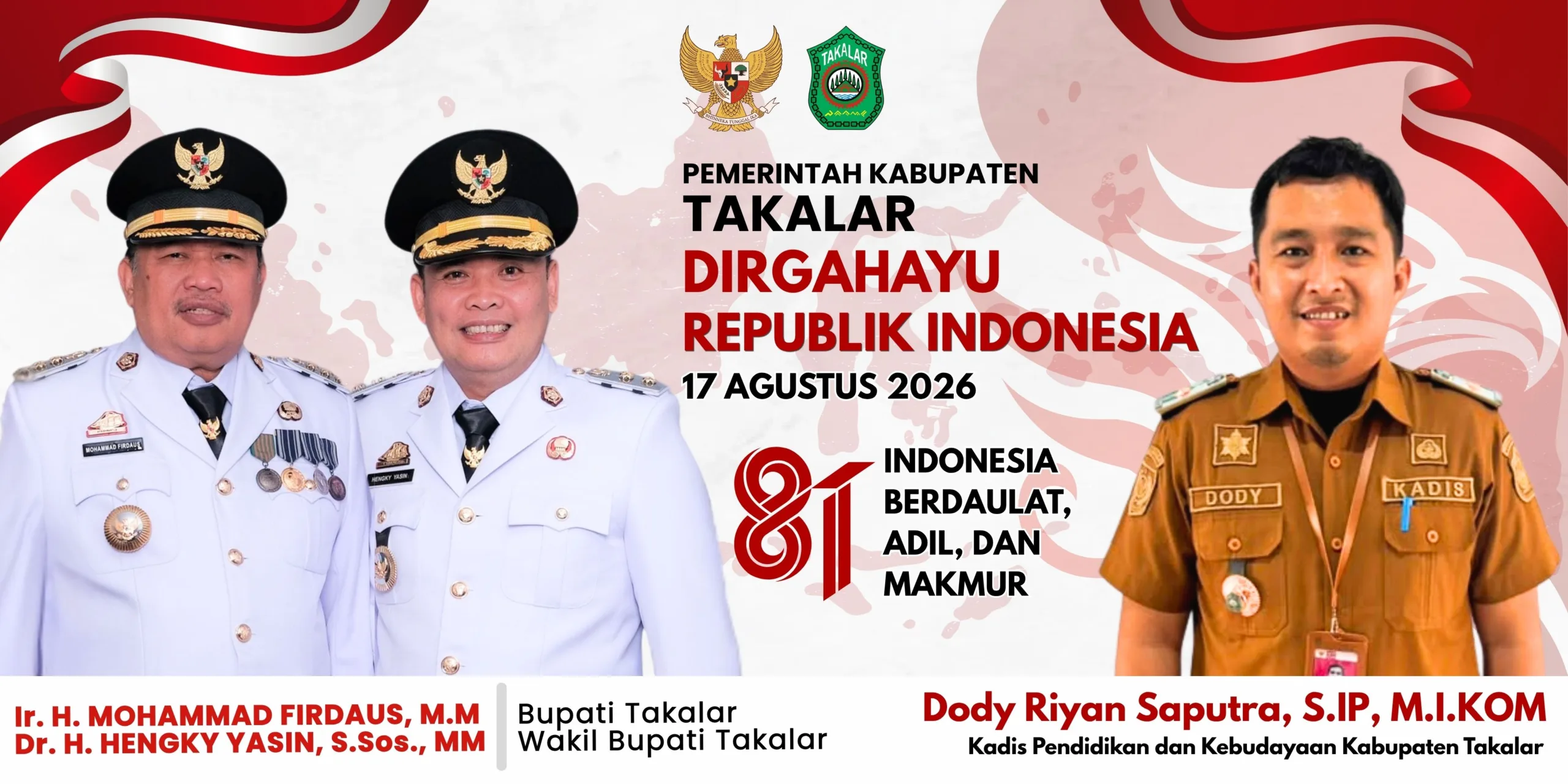 HUT ke-81 RI ody Riyan Saputra - Kadis Pendidikan dan Kebudayaan Kabupaten Takalar