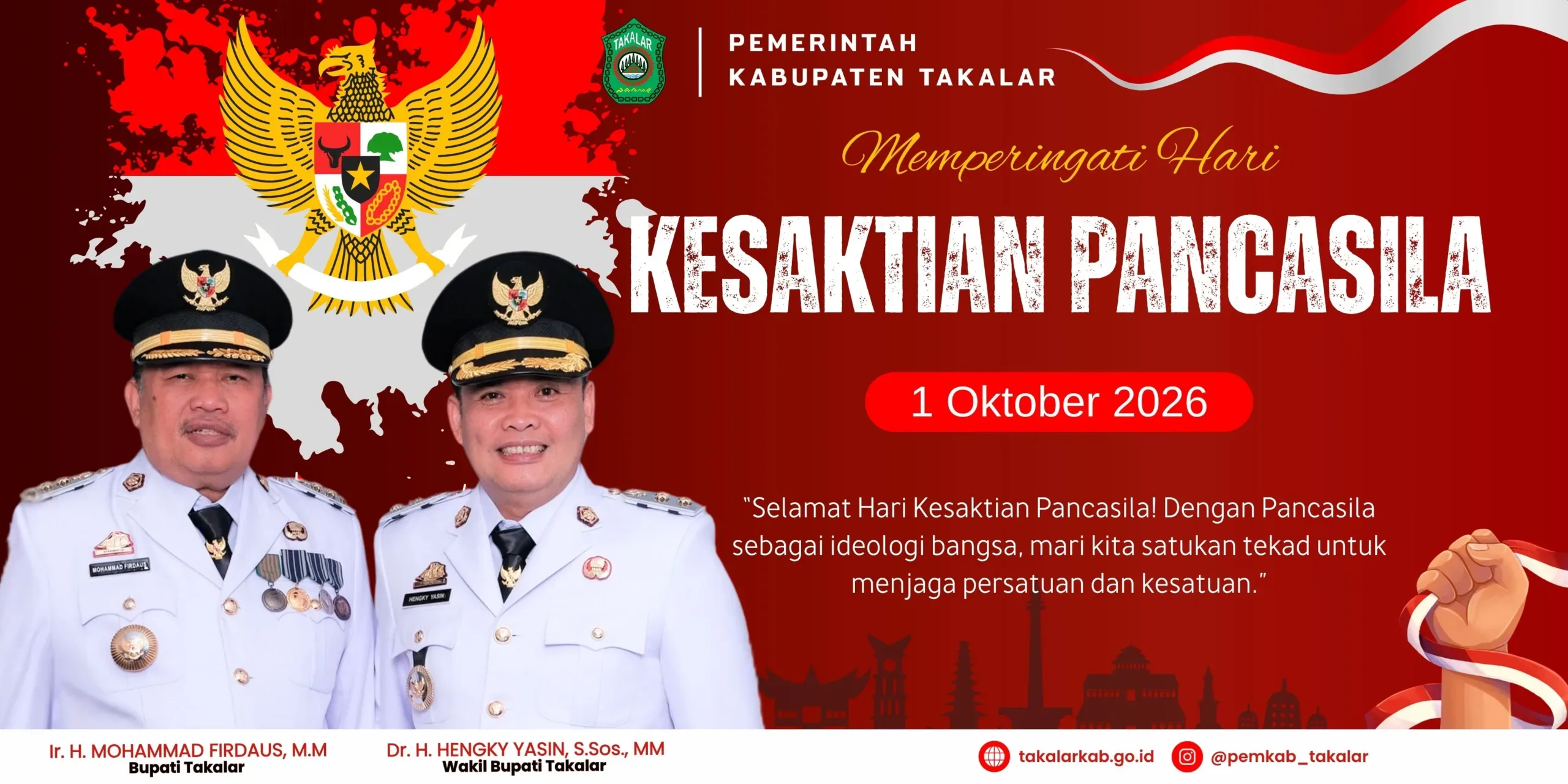Hari Kesaktian Pancasila - Bupati dan Wakil Bupati Takalar - Sulselberita